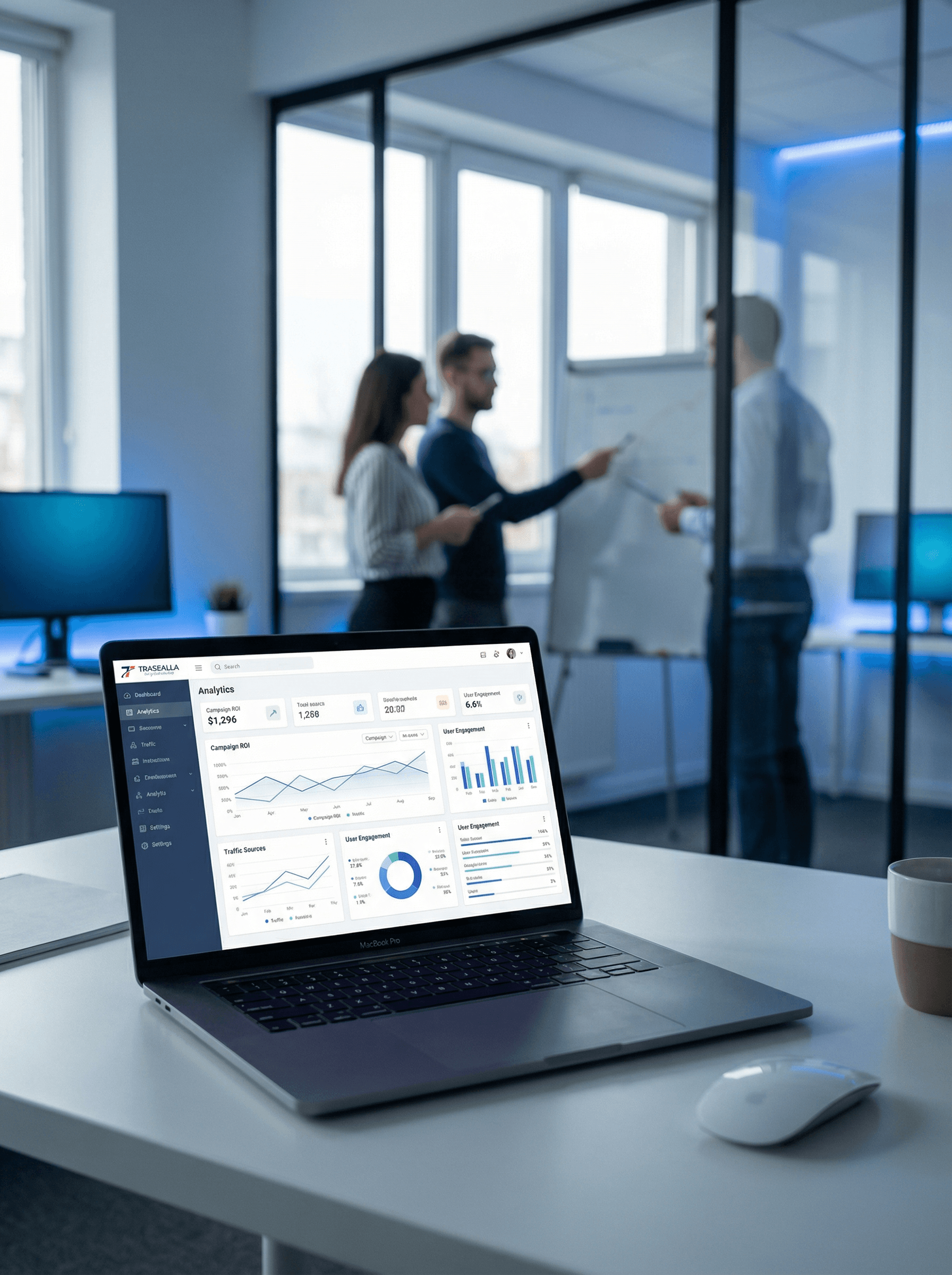 Data analytics dashboard with real-time insights