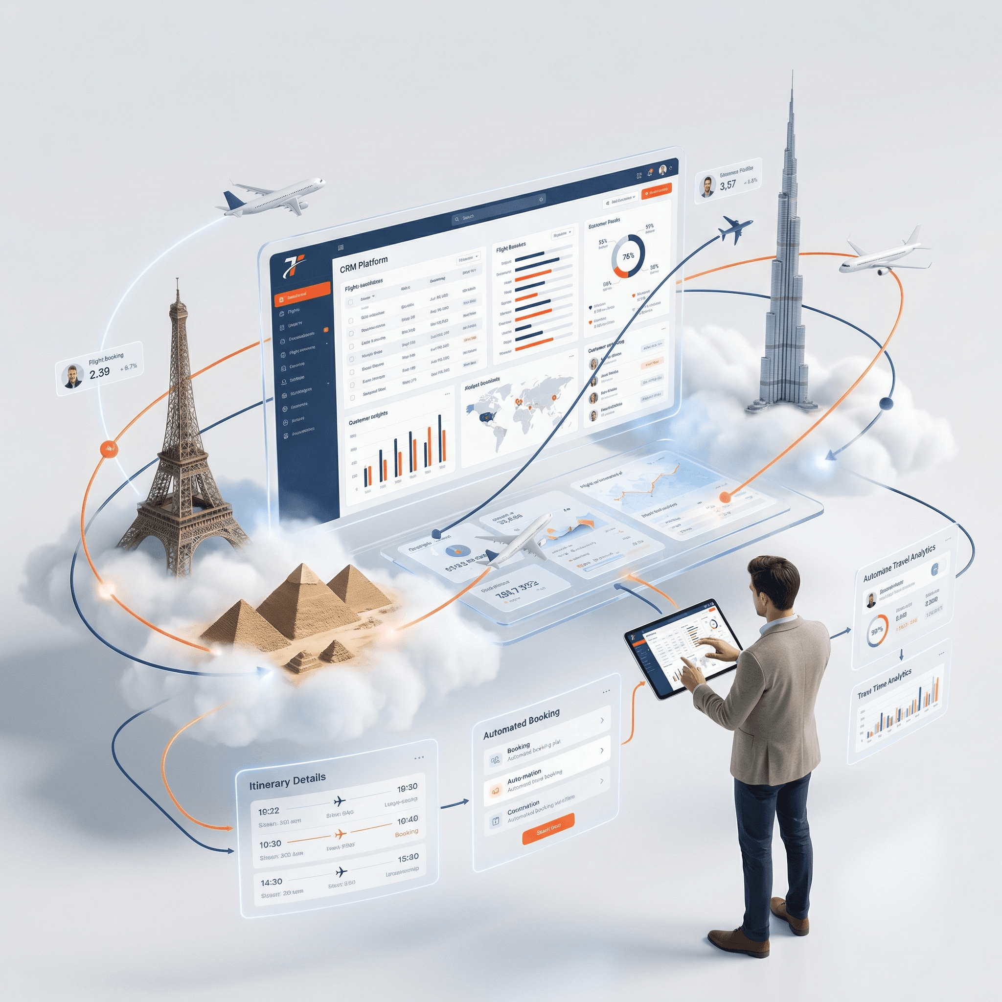 Trasealla travel agency platform — booking management, tour package builder, and supplier integration dashboard